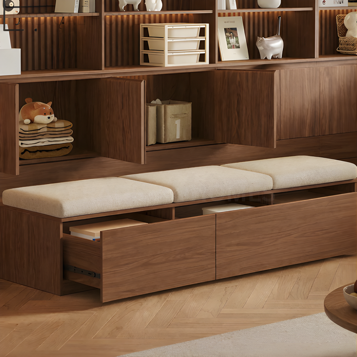 Dory Modern Solid Wood Display Cabinet Ottoman - Radical Homes Singapore
