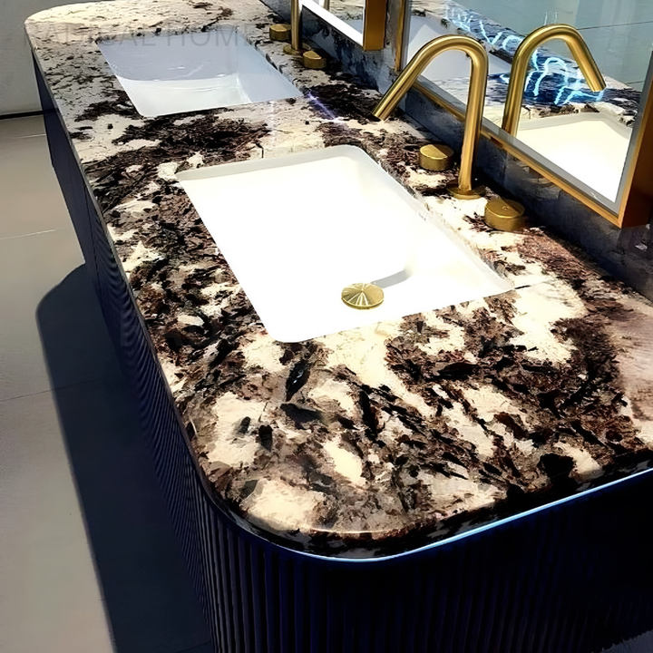 LUXARIA Modern Marble Dual-Sink Bathroom Vanity - Radical Homes Singapore