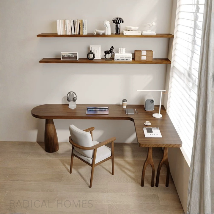 LENTO Solid Pine Wood Study Table