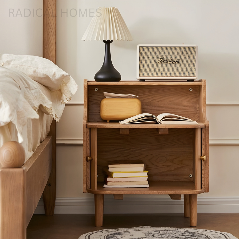 LYXEE Modern Solid Wood Bedside Table - Radical Homes Singapore