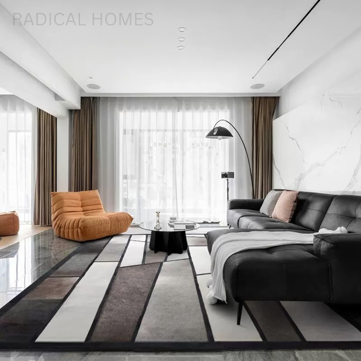 VANTRO Modern Cowhide Leather Rug - Radical Homes Singapore
