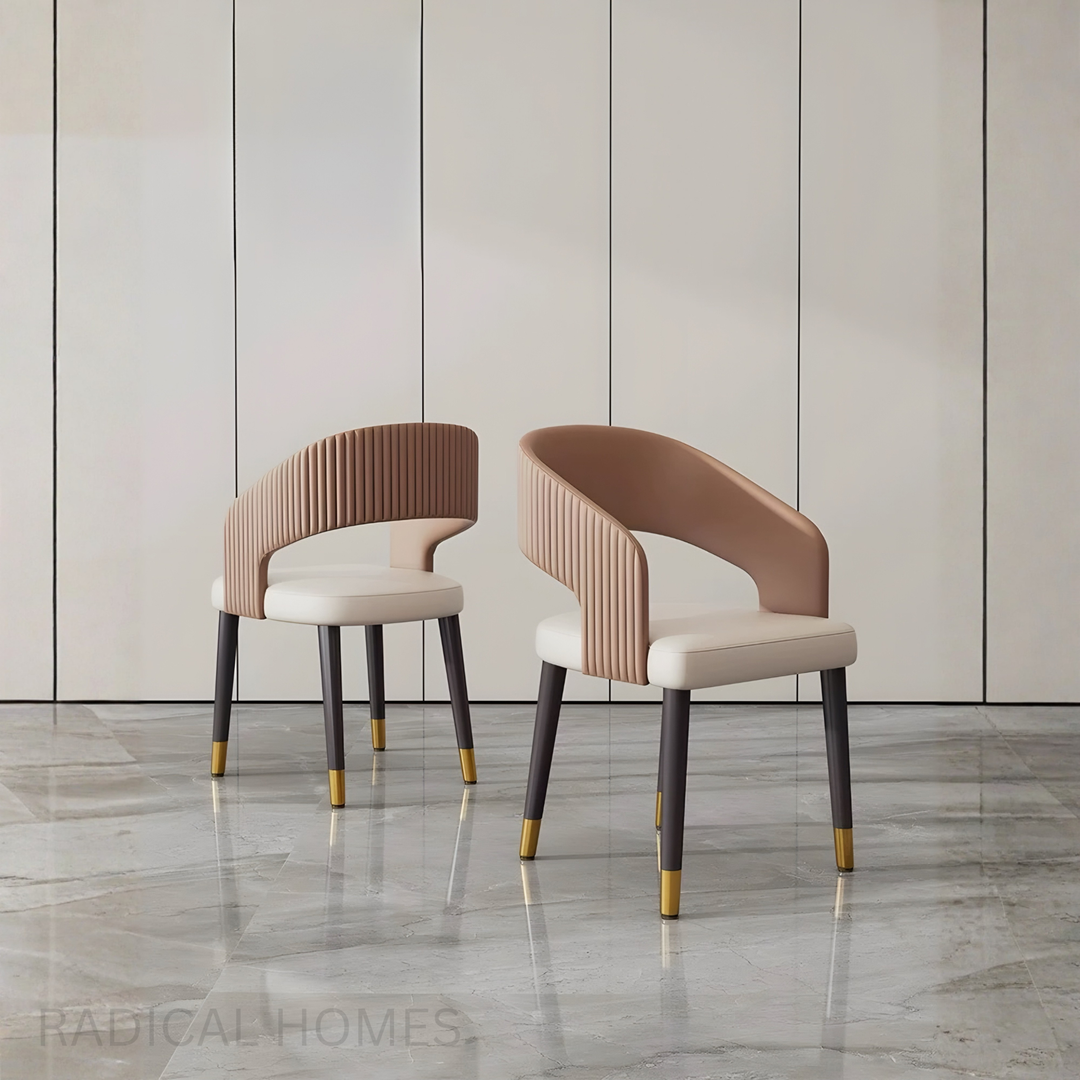 ELARA Modern Leather Dining Chair - Radical Homes Singapore