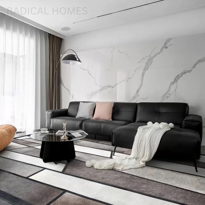 VANTRO Modern Cowhide Leather Rug - Radical Homes Singapore