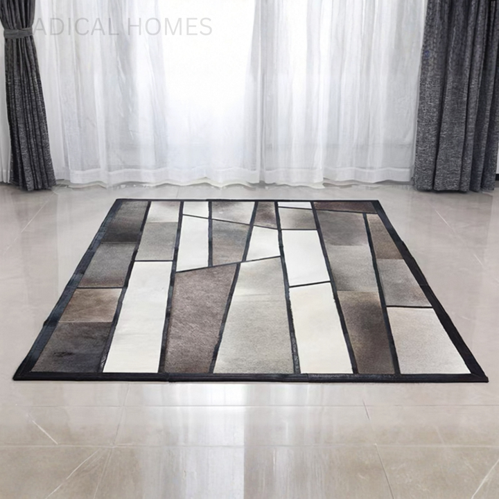 VANTRO Modern Cowhide Leather Rug - Radical Homes Singapore