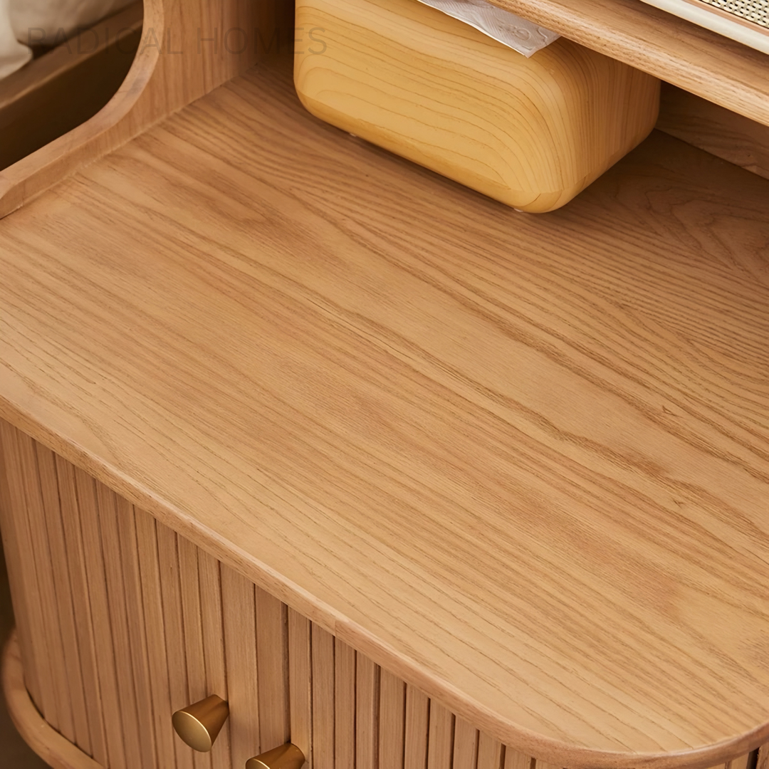 LYXEE Modern Solid Wood Bedside Table - Radical Homes Singapore