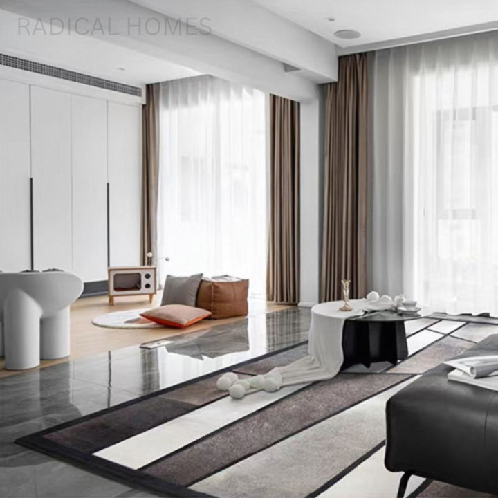 VANTRO Modern Cowhide Leather Rug - Radical Homes Singapore