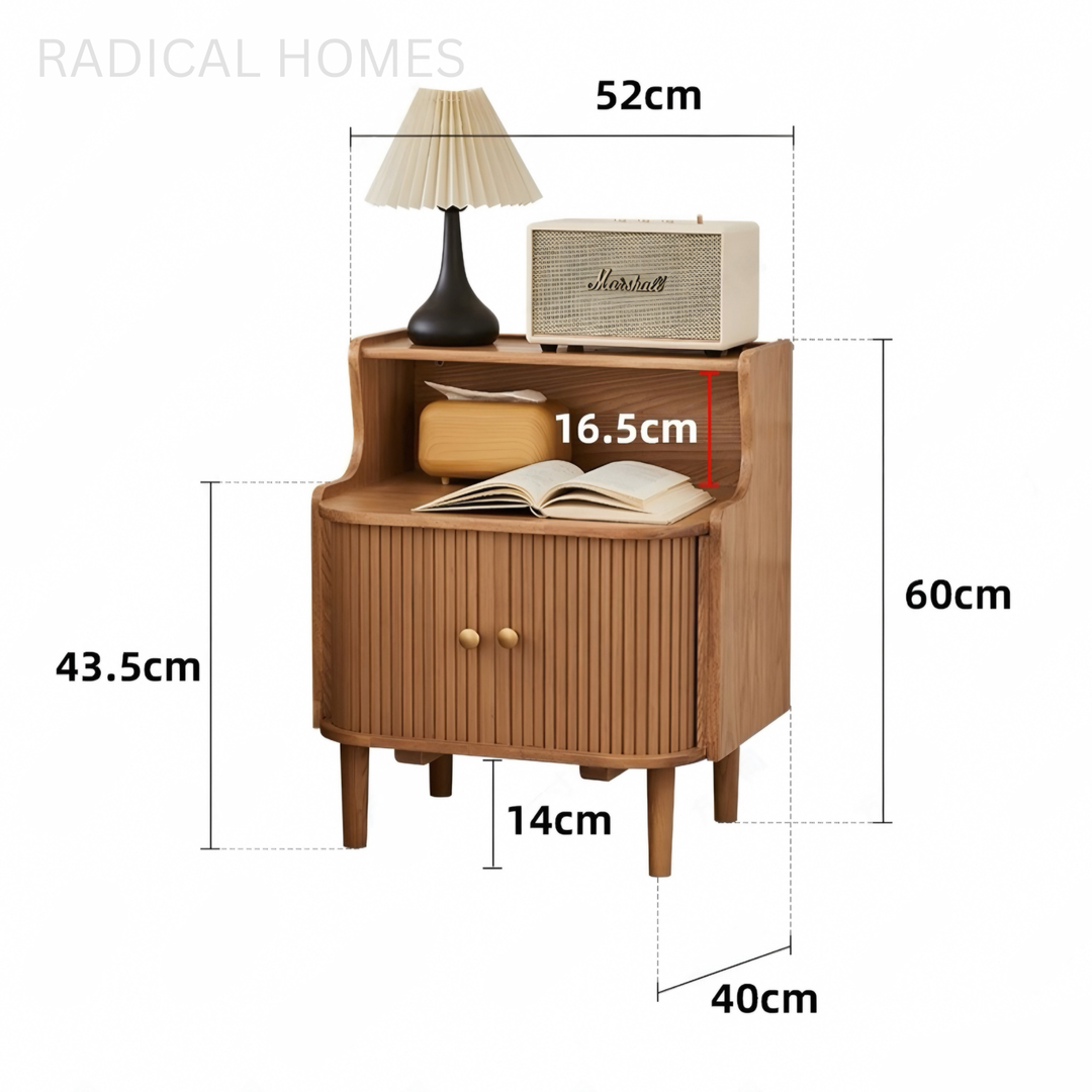 LYXEE Modern Solid Wood Bedside Table - Radical Homes Singapore