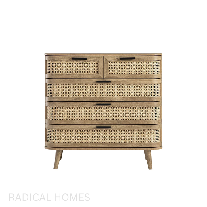 CALDERA Vintage Rattan Chest Of Drawer