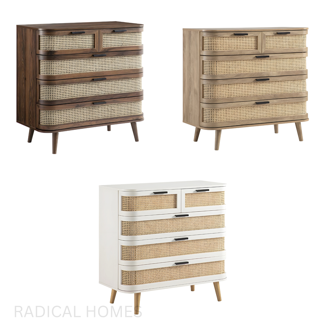 CALDERA Vintage Rattan Chest Of Drawer