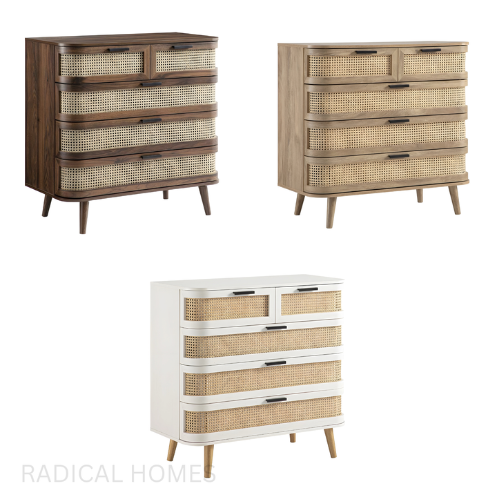 CALDERA Vintage Rattan Chest Of Drawer