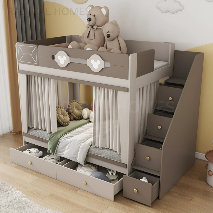 ELVORI Modern Double Decker Bedframe - Radical Homes Singapore