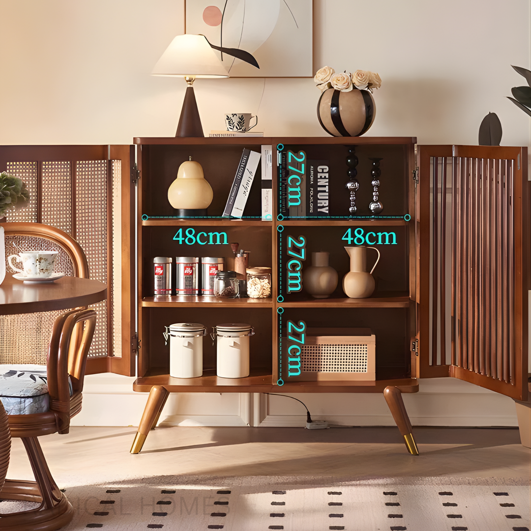 ARZIA Rustic Rattan Sideboard