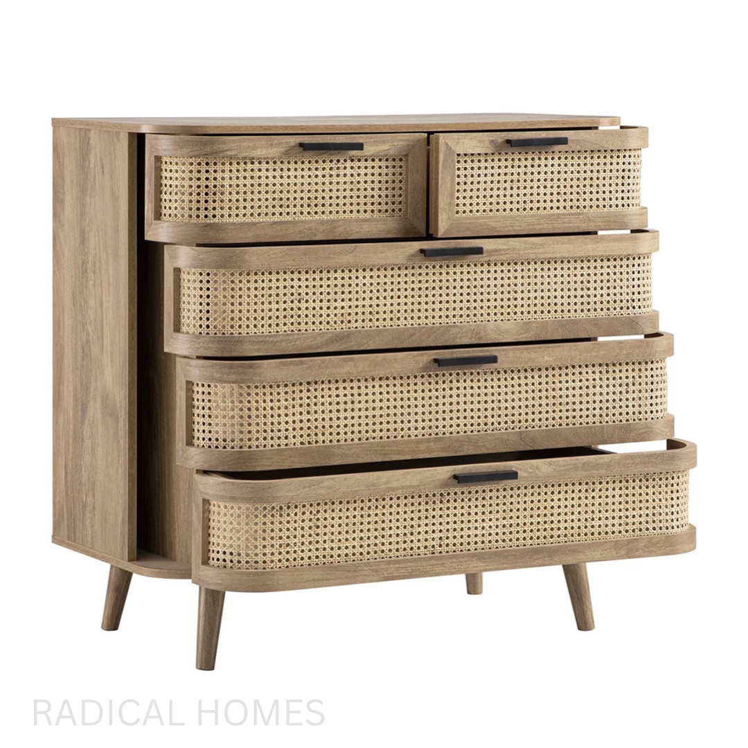 CALDERA Vintage Rattan Chest Of Drawer