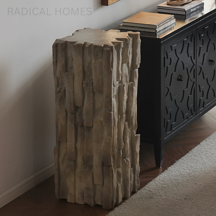 VALTORI Modern Stone Sculptural Pedestal - Radical Homes Singapore