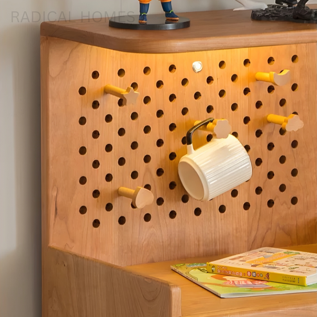 AUREX Japandi Solid Wood Bedside Table - Radical Homes Singapore