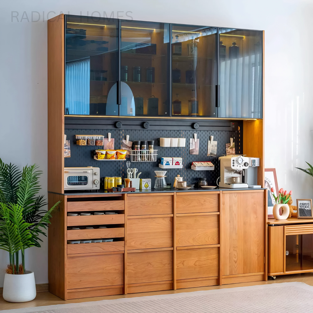 VIONA Modern Solid Wood Full Height Sideboard - Radical Homes Singapore