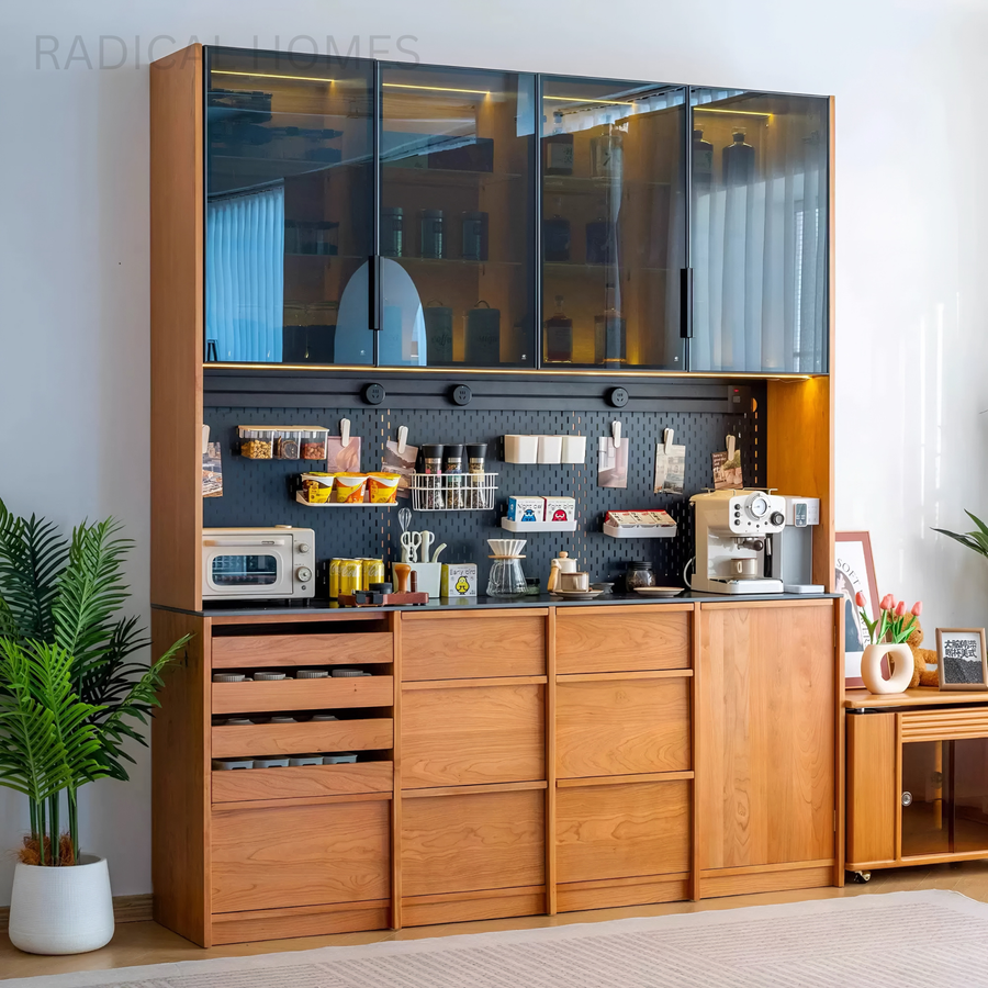 VIONA Modern Solid Wood Full Height Sideboard - Radical Homes Singapore