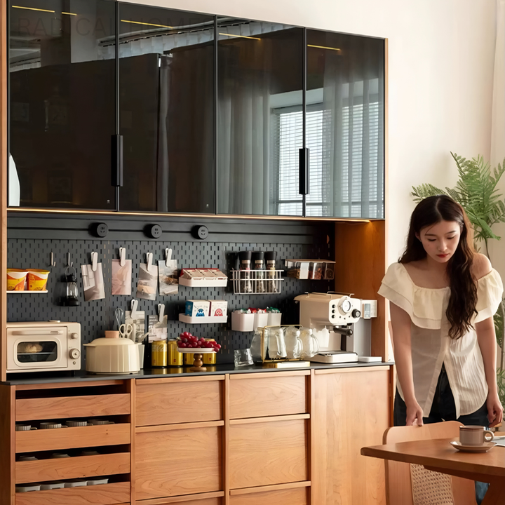 VIONA Modern Solid Wood Full Height Sideboard - Radical Homes Singapore