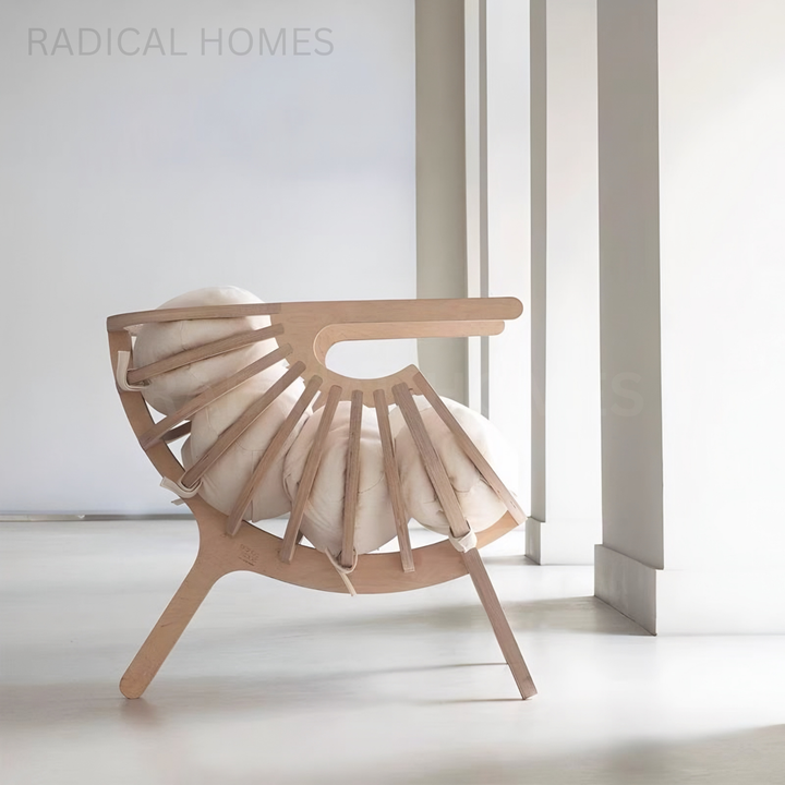 LOUCH Modern Solid Wood Lounge Chair