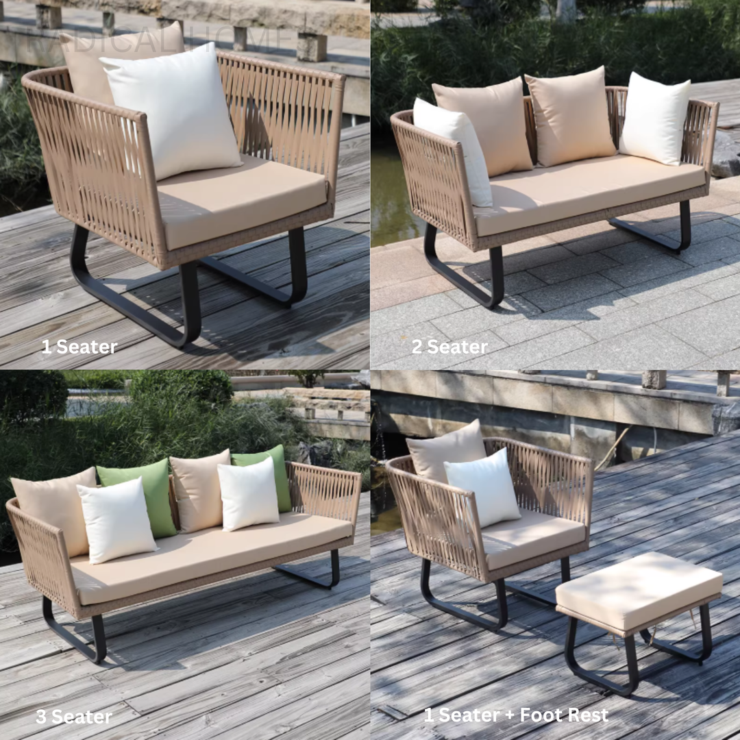 RYDEN Modern Rattan Outdoor Sofa - Radical Homes Singapore
