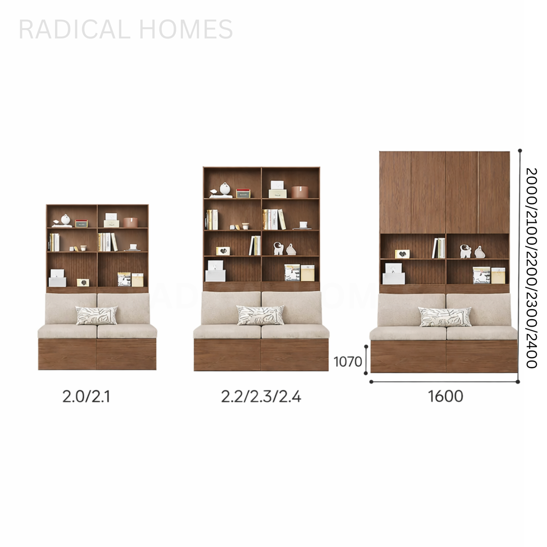 Dory Modern Solid Wood Display Cabinet Ottoman - Radical Homes Singapore