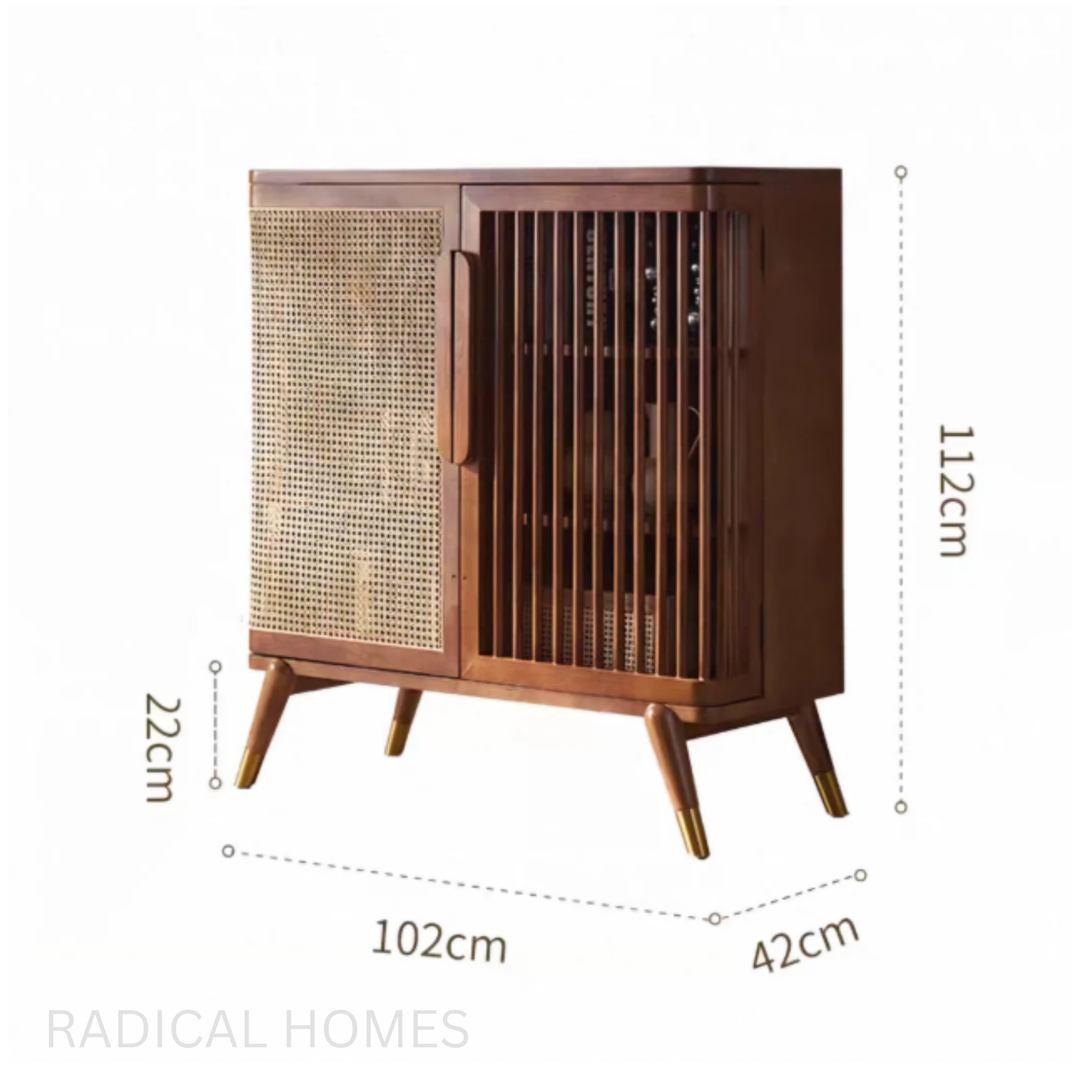 ARZIA Rustic Rattan Sideboard
