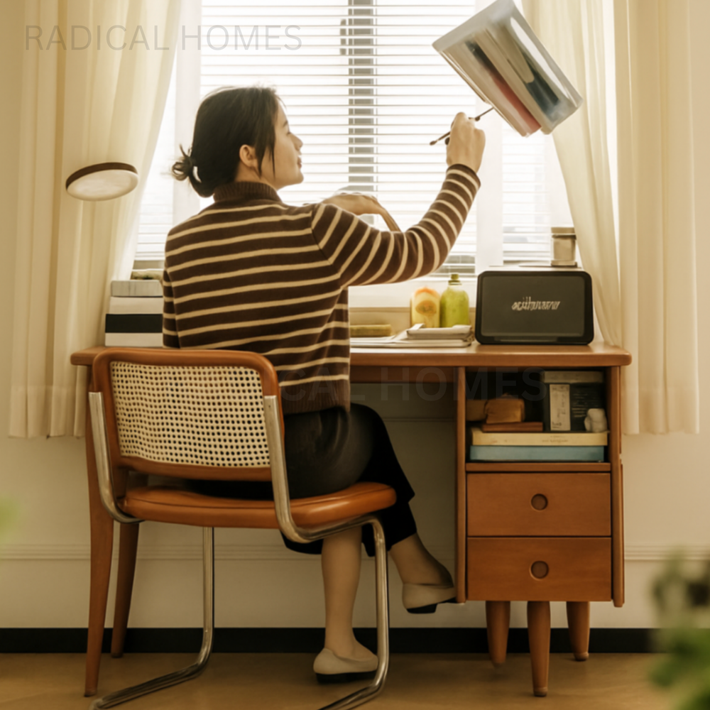 ATEN Modern Solid Wood Study Table Desk - Radical Homes Singapore