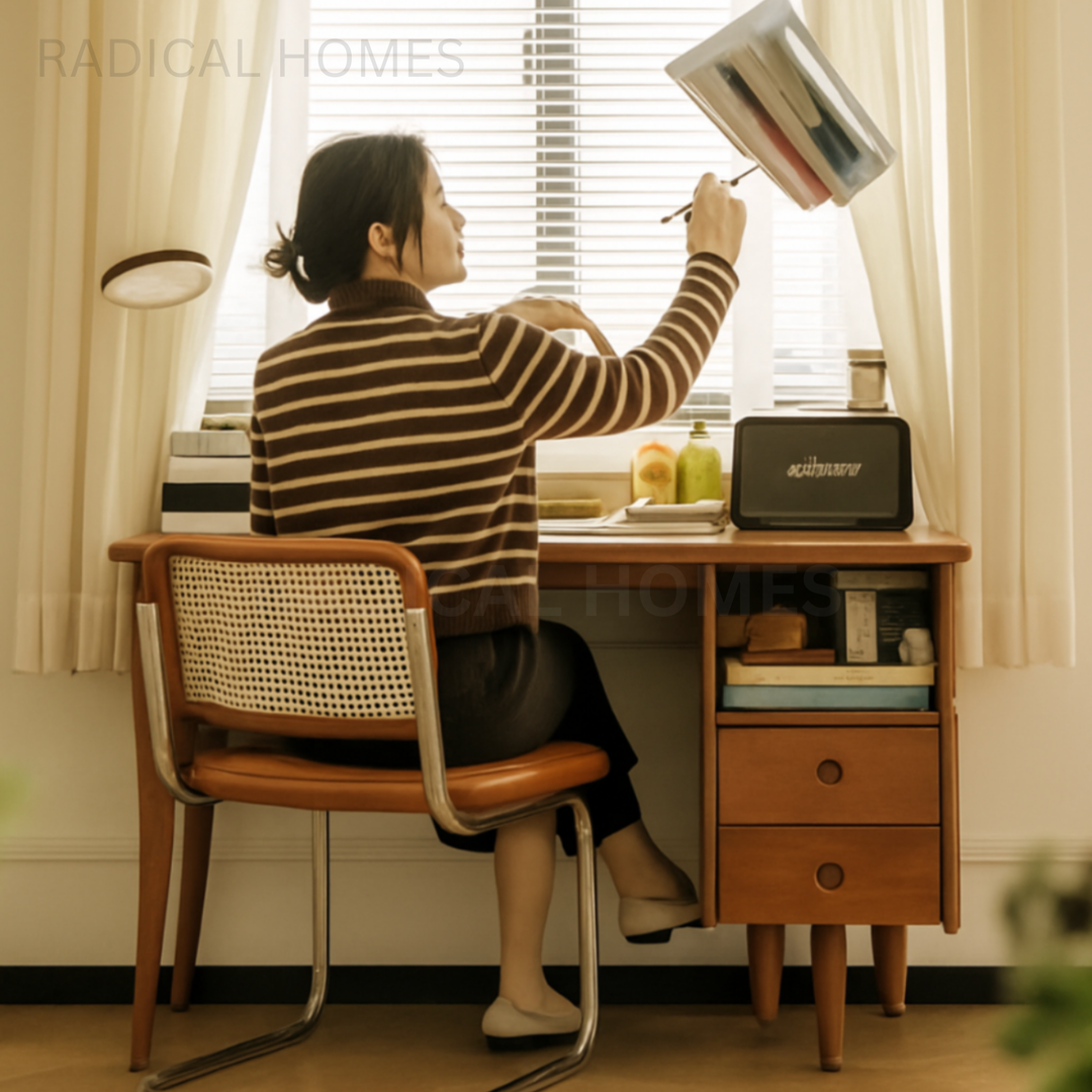ATEN Modern Solid Wood Study Table Desk - Radical Homes Singapore