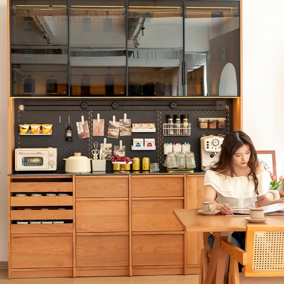 VIONA Modern Solid Wood Full Height Sideboard - Radical Homes Singapore