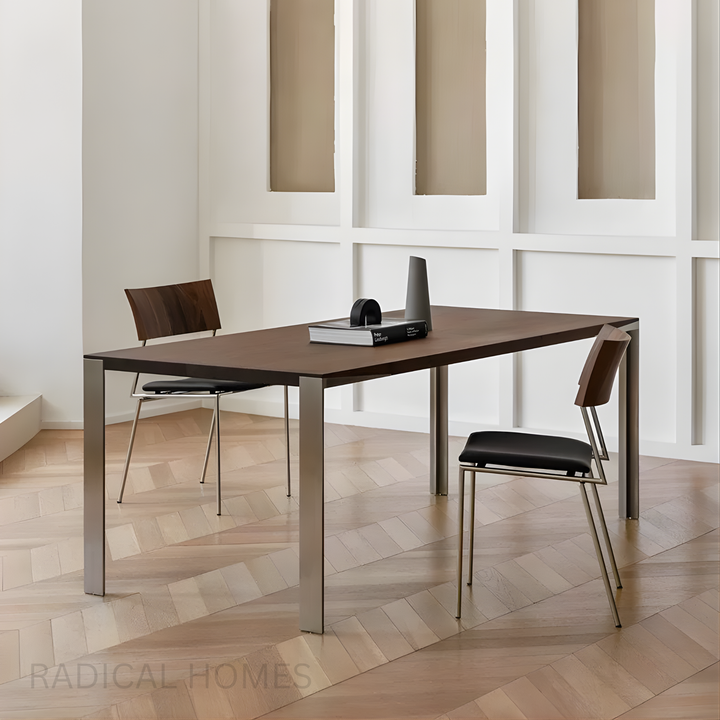 ROCAMEI Modern Walnut Dining Table