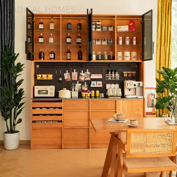 VIONA Modern Solid Wood Full Height Sideboard - Radical Homes Singapore