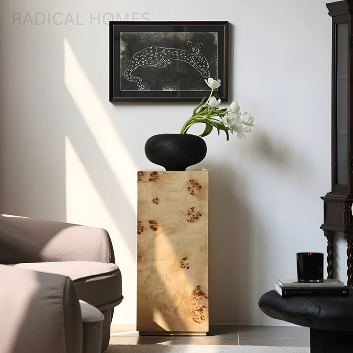 ZORVANI Modern Mappa Burl Pedestal - Radical Homes Singapore