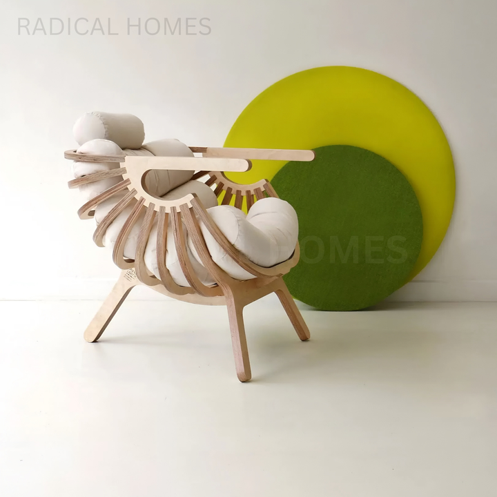 LOUCH Modern Solid Wood Lounge Chair