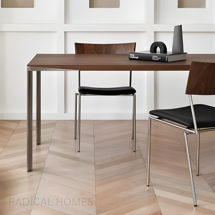 ROCAMEI Modern Walnut Dining Table