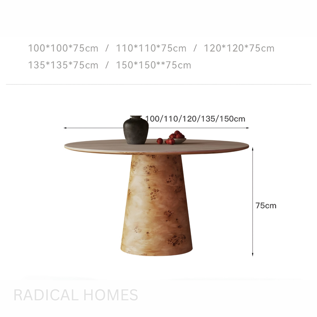 AURELIA Travertine Sintered Stone Dining Table