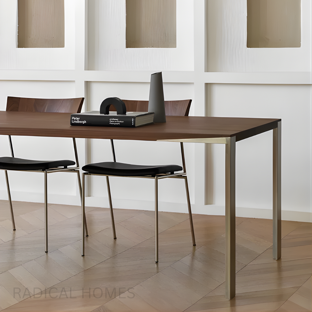ROCAMEI Modern Walnut Dining Table