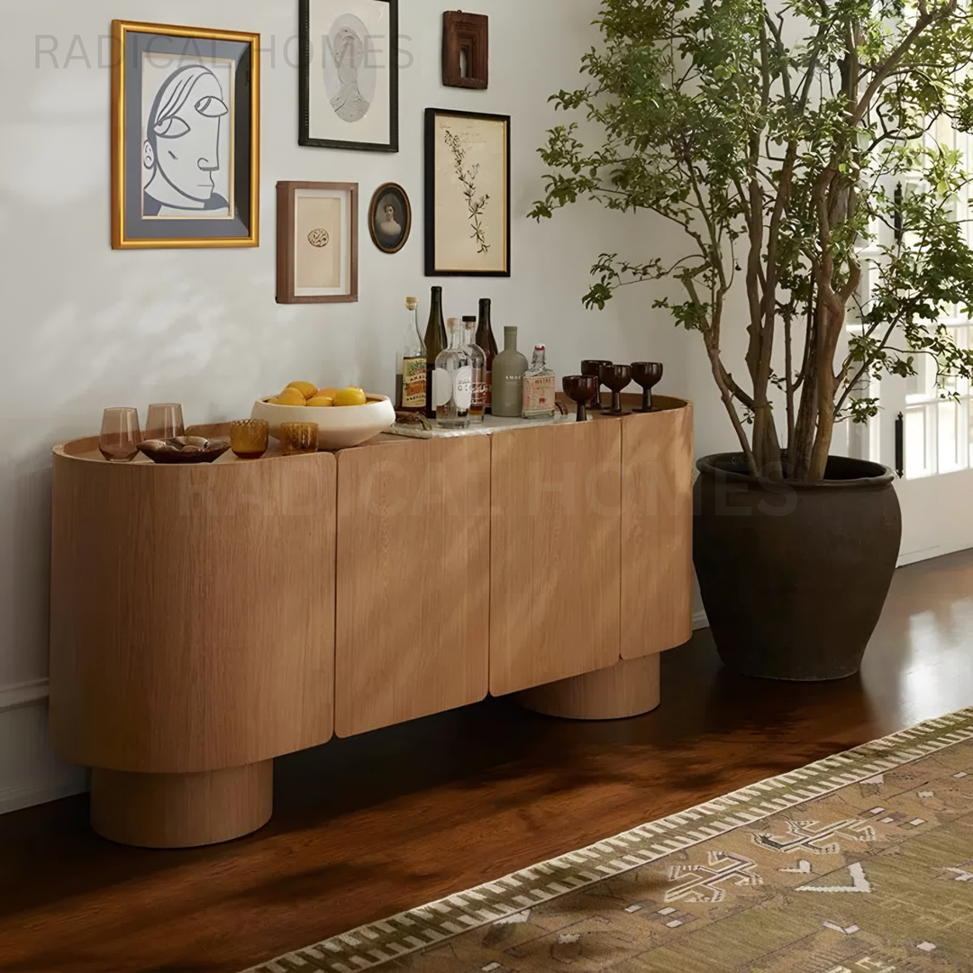 RUFFA Modern Solid Wood Sideboard - Radical Homes Singapore