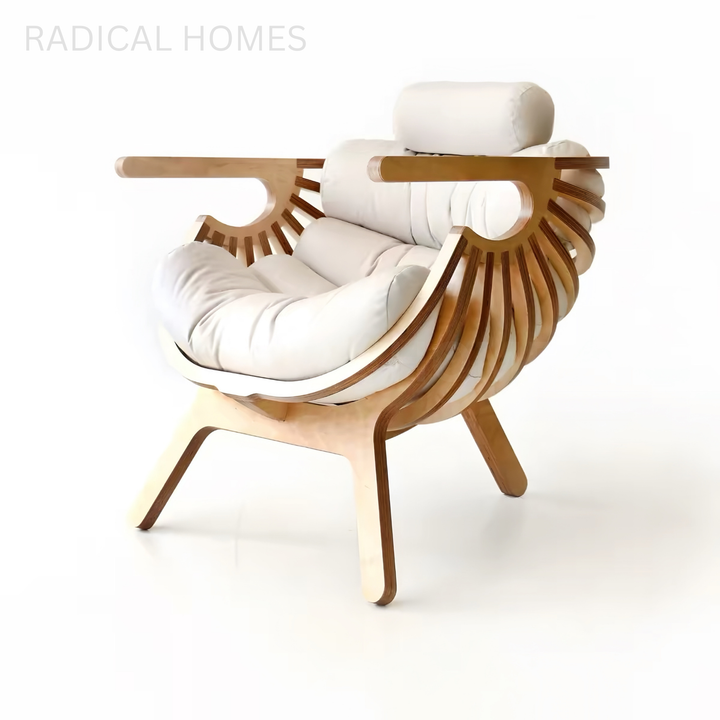 LOUCH Modern Solid Wood Lounge Chair