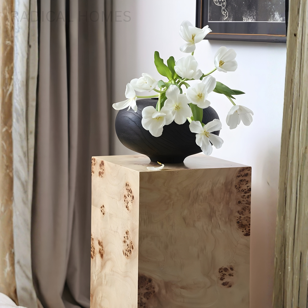 ZORVANI Modern Mappa Burl Pedestal - Radical Homes Singapore