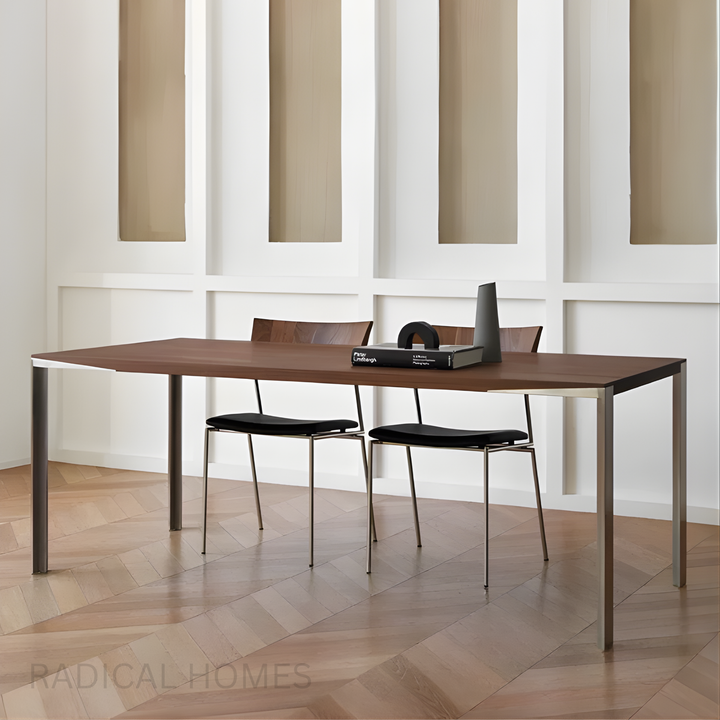 ROCAMEI Modern Walnut Dining Table