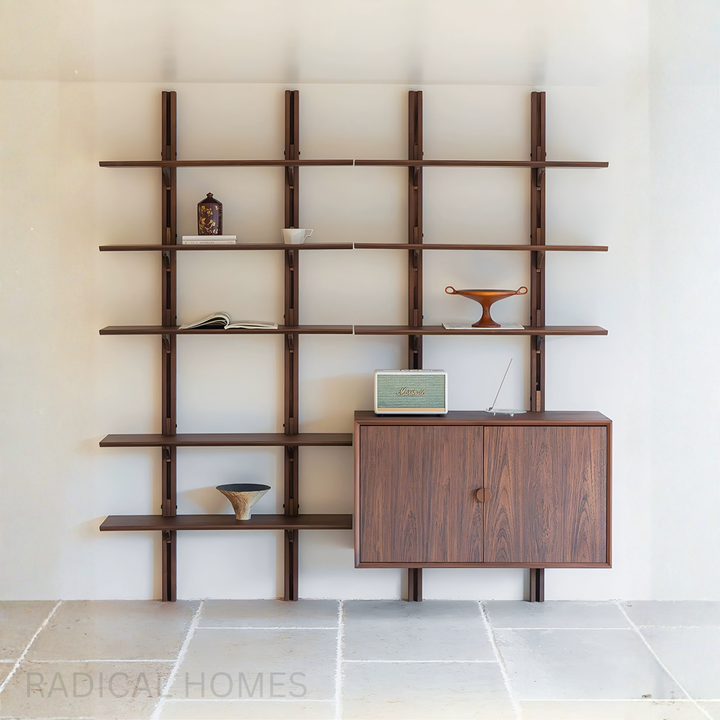 CAPO Modern Solid Wood Wall Mounted Shelf