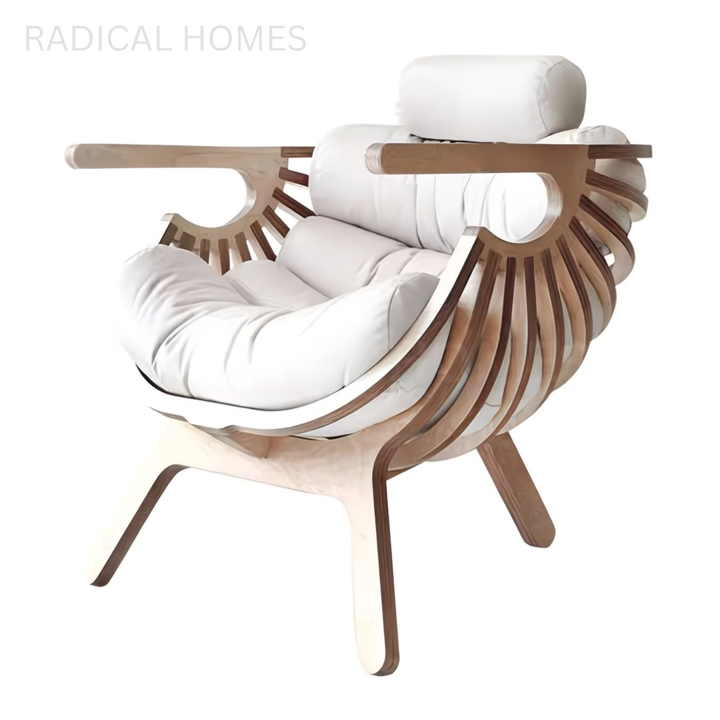 LOUCH Modern Solid Wood Lounge Chair