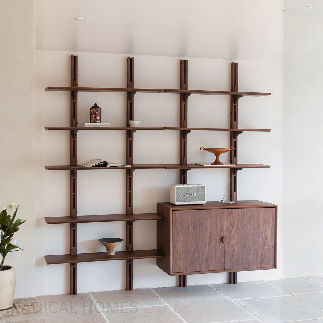 CAPO Modern Solid Wood Wall Mounted Shelf