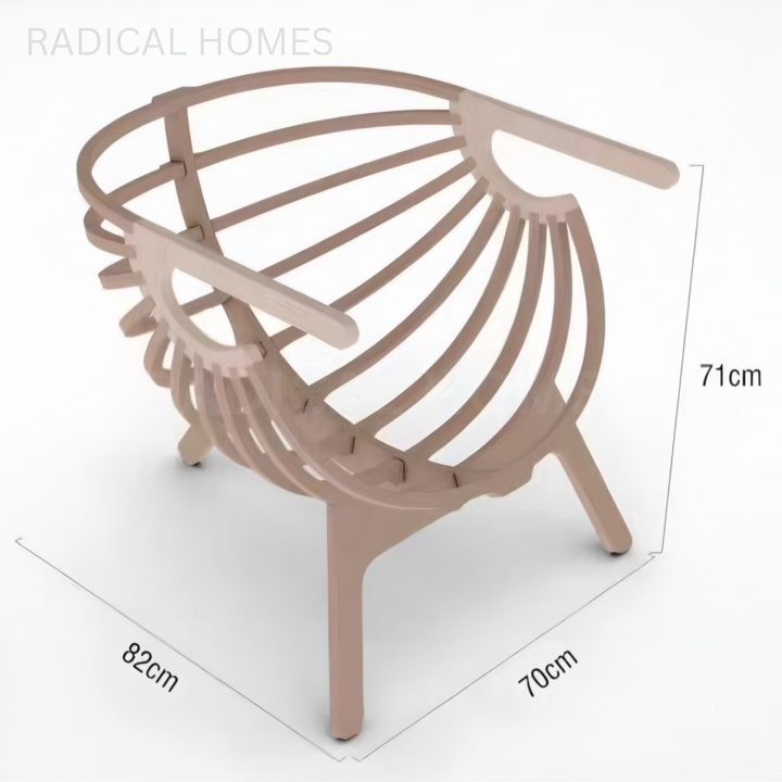 LOUCH Modern Solid Wood Lounge Chair