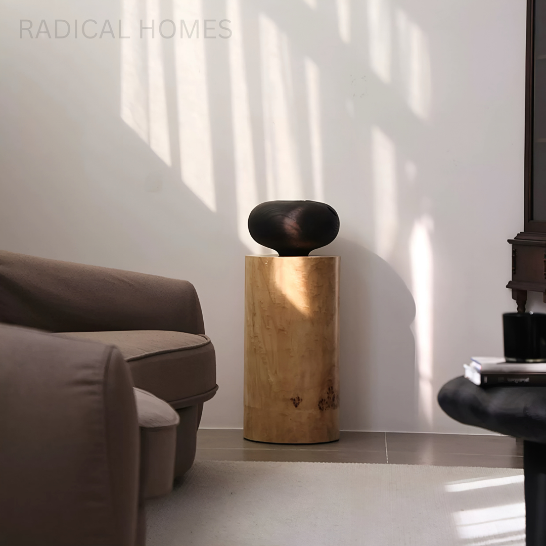 ZORVANI Modern Mappa Burl Pedestal - Radical Homes Singapore