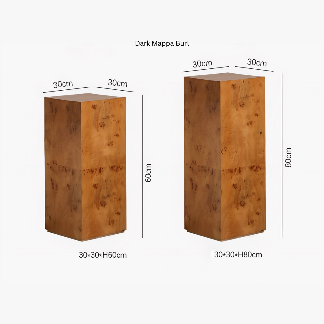 ZORVANI Modern Mappa Burl Pedestal - Radical Homes Singapore