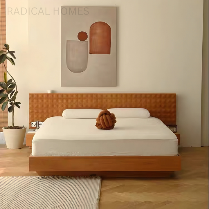 ELVON Modern Solid Wood Bedframe - Radical Homes Singapore