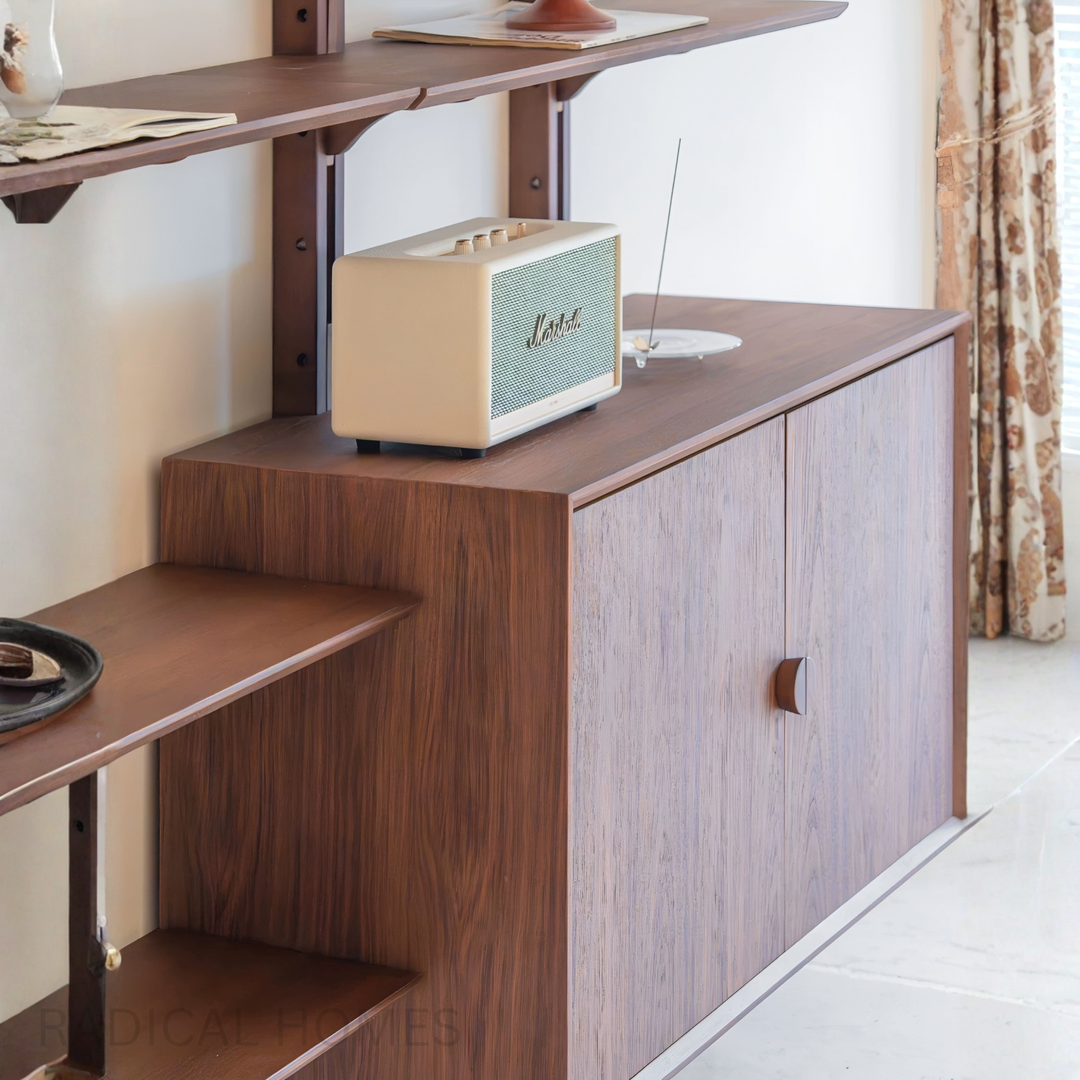 CAPO Modern Solid Wood Wall Mounted Shelf