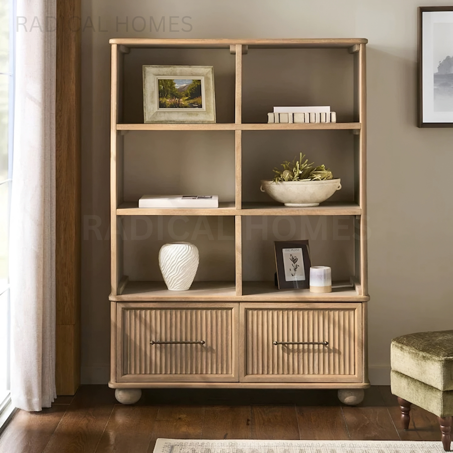 WELDA Modern Solid Wood Shelf - Radical Homes Singapore