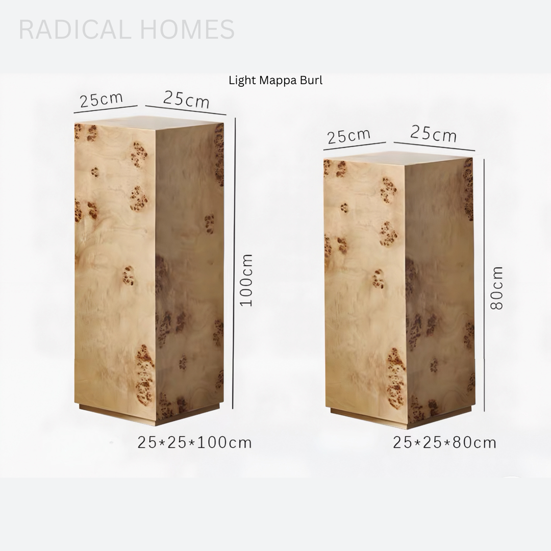 ZORVANI Modern Mappa Burl Pedestal - Radical Homes Singapore